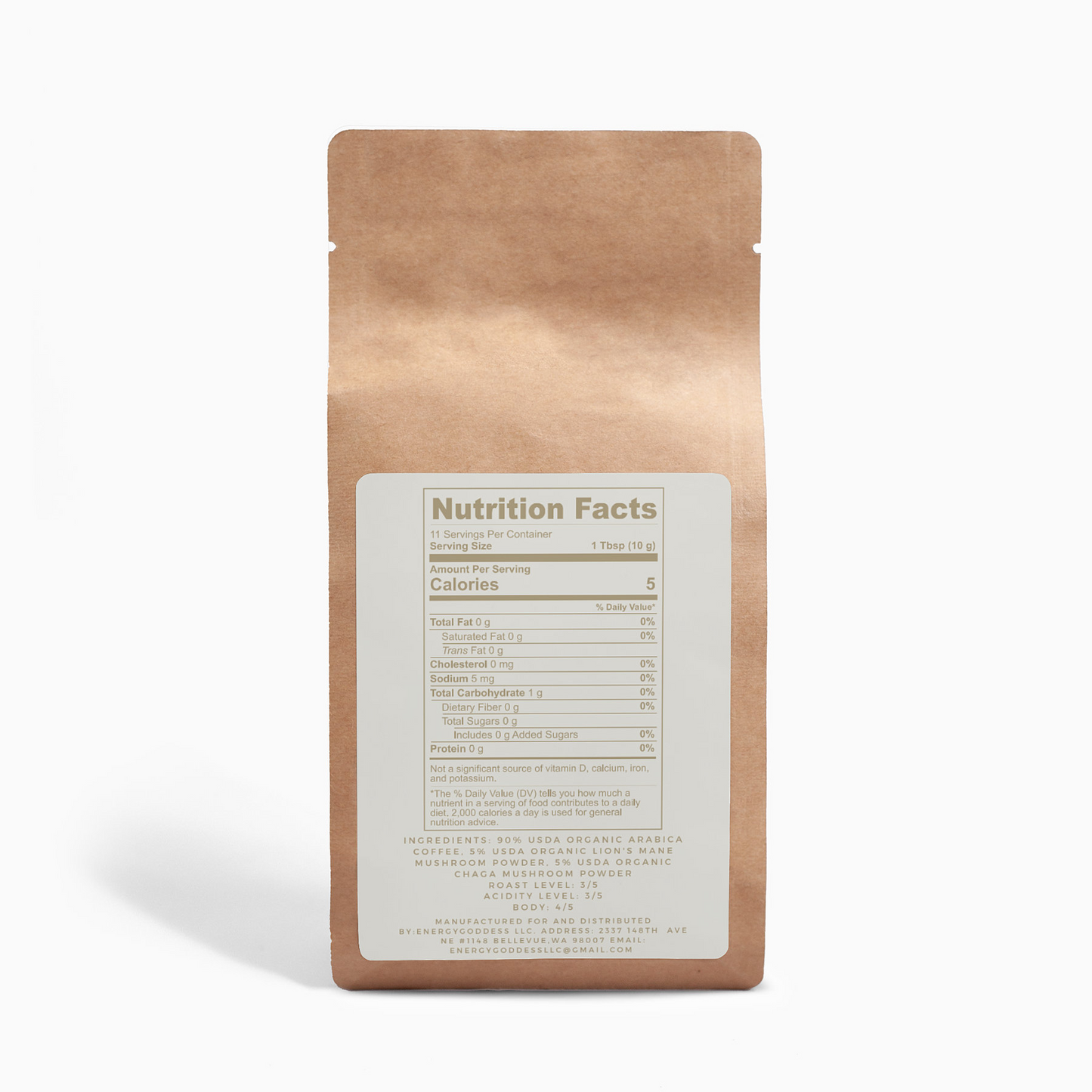 Mushroom Coffee Fusion - Lion’s Mane & Chaga 4oz